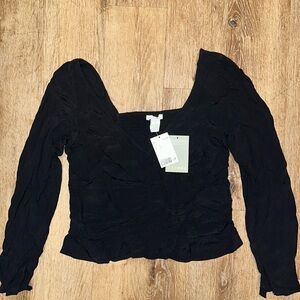 Black M H&M Blouse With Tags